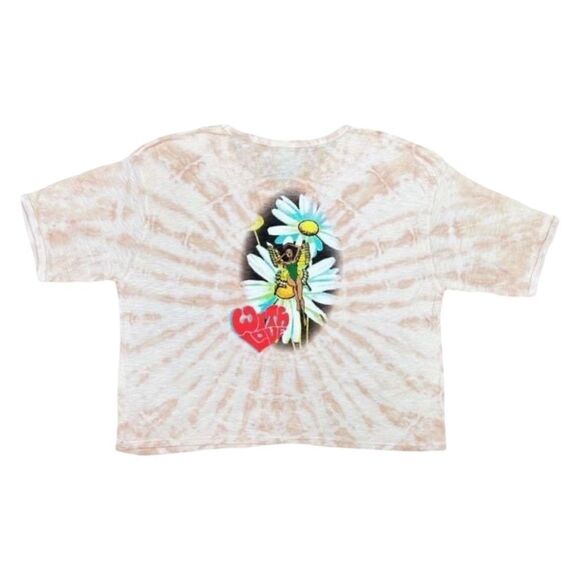 Boys Lie Lady Flower Tie Dye Tee - Size Small - Brown - Picture 4 of 8